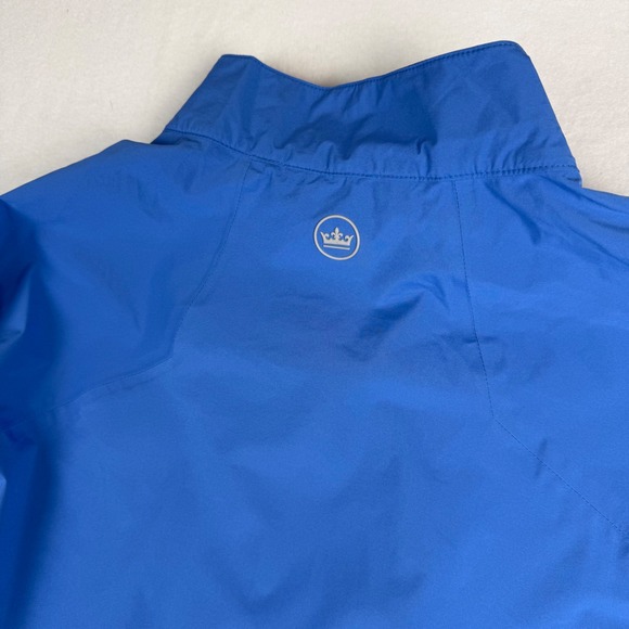 Peter Millar Mens Blue Quarter Zip Windbreaker Golf Pullover Jacket Large - Picture 6 of 6